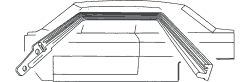 1959 - 1960 Buick Chevrolet Oldsmobile Pontiac 4-d HT roof rail weatherstrips