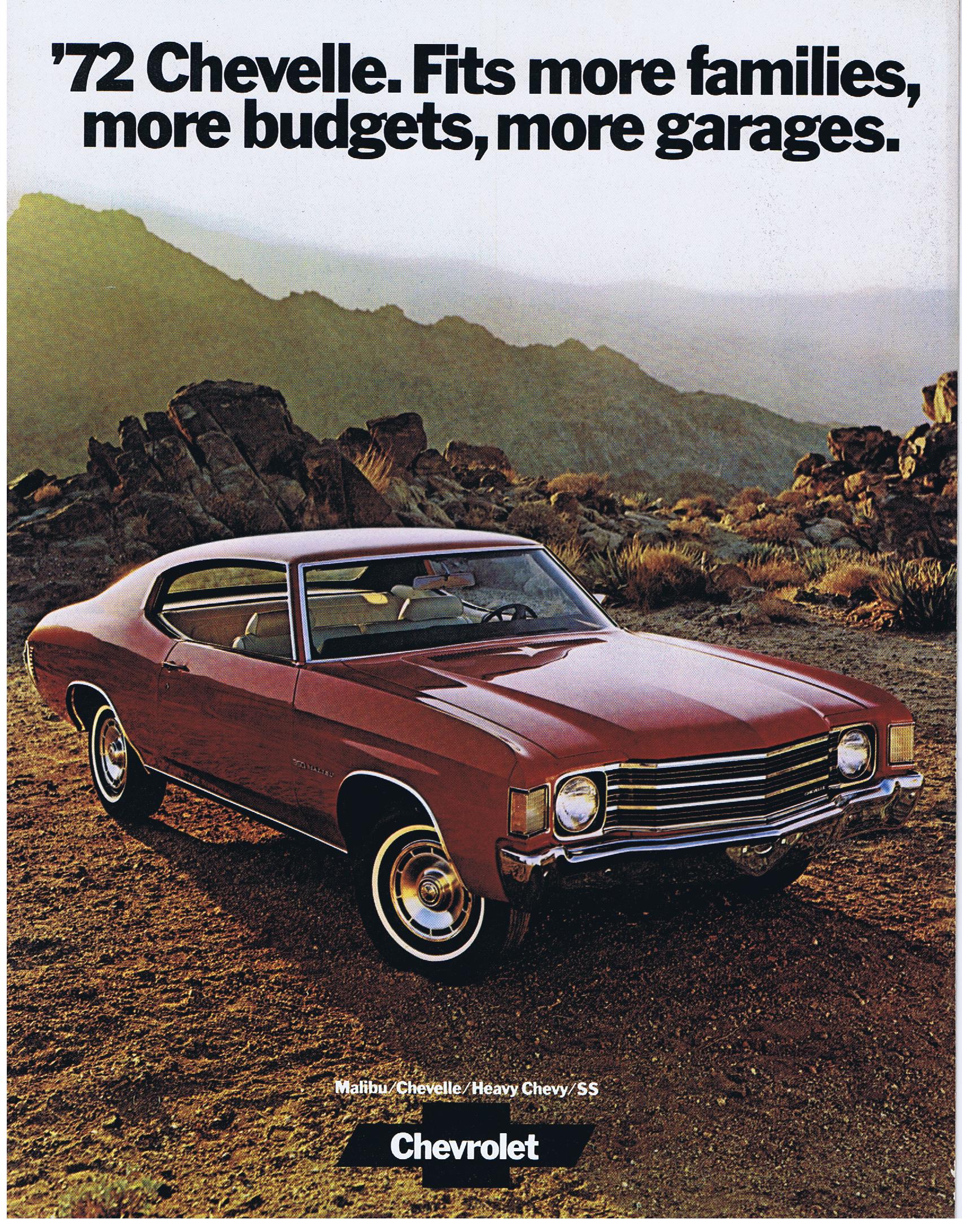 1972 Chevrolet Broschyr Chevelle, Fits more families more budgets, more garages Reviderad utgåva