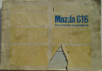 1973 1974 Mazda 616 Instruktionsbok