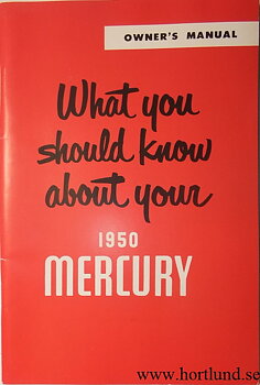 1950 Mercury Owners Manual