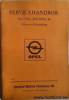 1971 Opel Manta & Ascona 16 Servicehandbok Motor och koppling