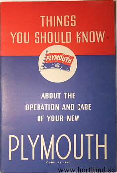 1937 Plymouth Owners Manual
