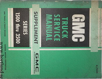 1970 GMC series 1500-3500 Truck Service Manual supplement