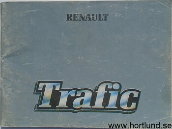 1987 Renault Trafic instruktionsbok