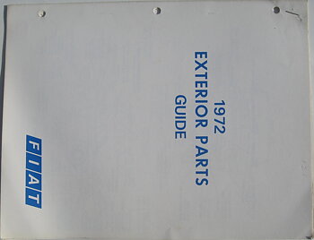 1972 Fiat 850, 124 och 128 Exterior Parts Guide