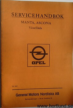 1971 Opel Manta & Ascona Servicehandbok Växellåda