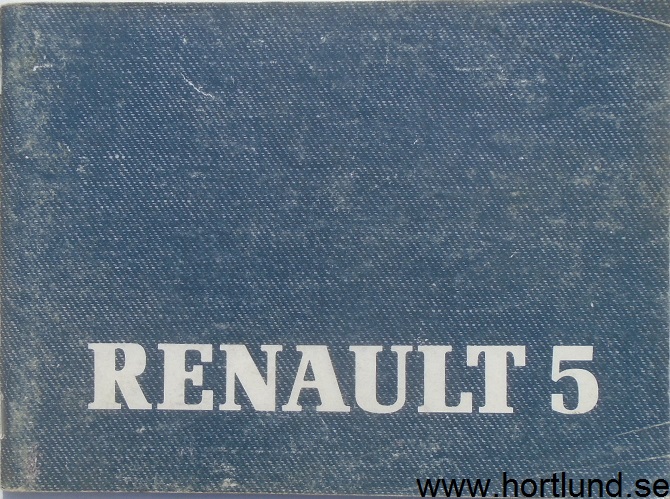 1989 Renault 5 instruktionsbok