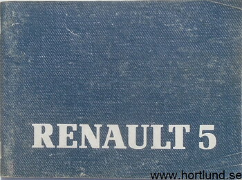 1989 Renault 5 instruktionsbok