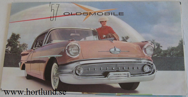 1957 Oldsmobile färgbroschyr folder