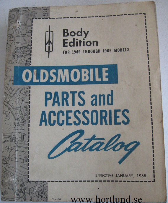 1965 Oldsmobile Body Parts Book