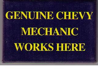 Chevrolet Mechanic kylskåpsmagnet