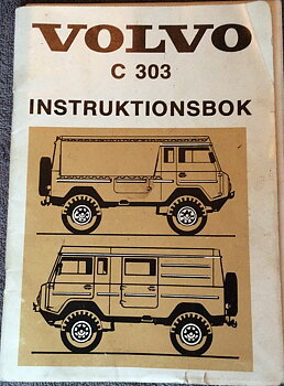 1977 Volvo C 303 Valpen Instruktionsbok