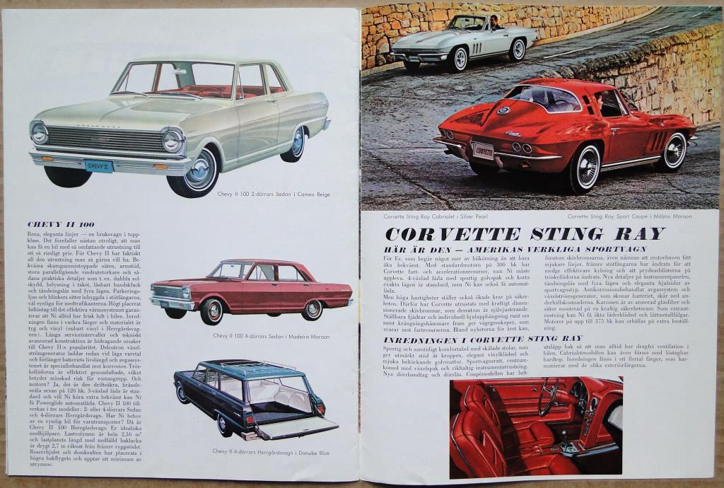 1965 Chevrolet broschyr Chevelle Corvair Chevy II Corvette svensk - 4