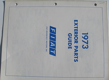1973 Fiat 850, 124 och 128 Exterior Parts Guide