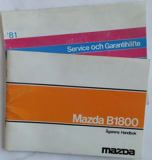 1981 Mazda B1800 Instruktionsbok