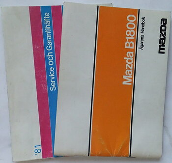 1981 Mazda B1800 Instruktionsbok