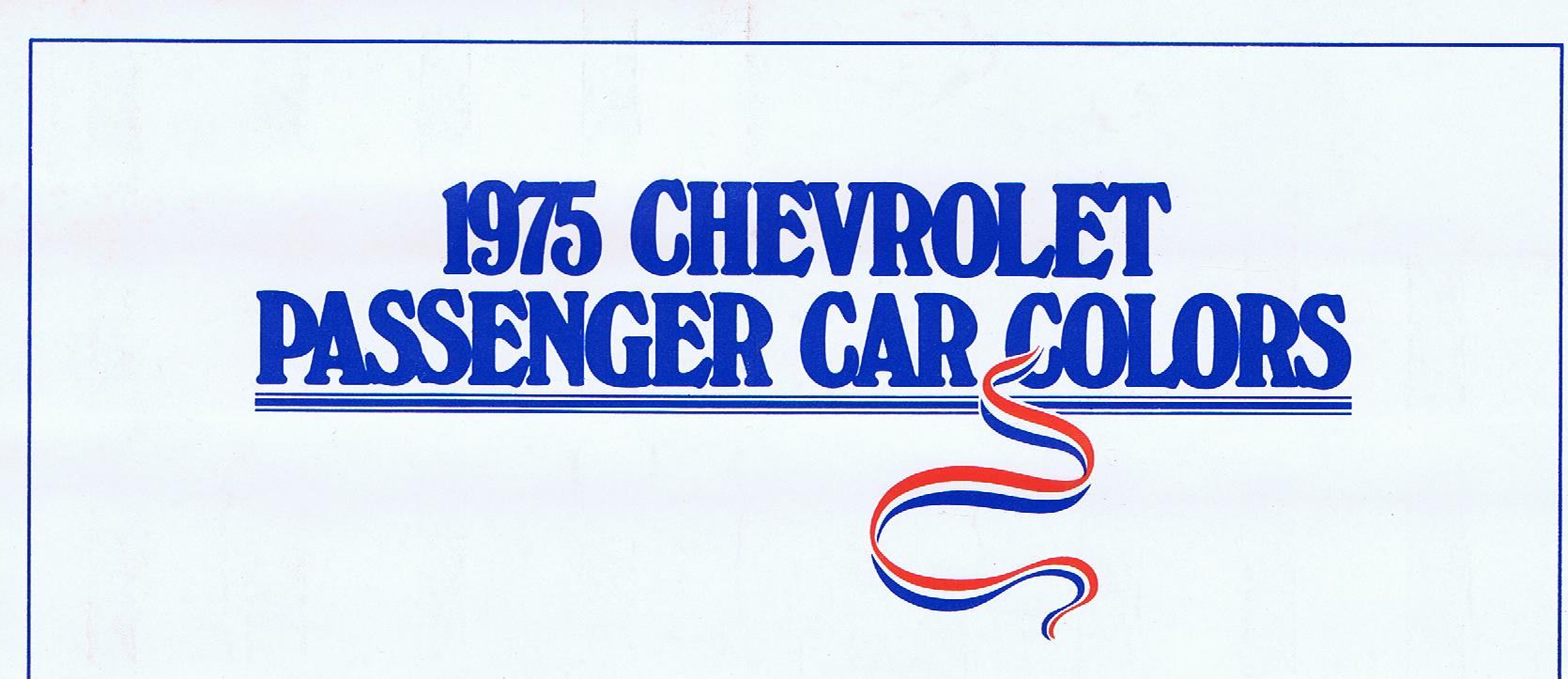 1975 Chevrolet Passanger Car Colors