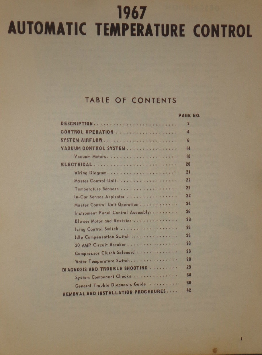 1967 Lincoln Automatic Temperature Control Manual - 2