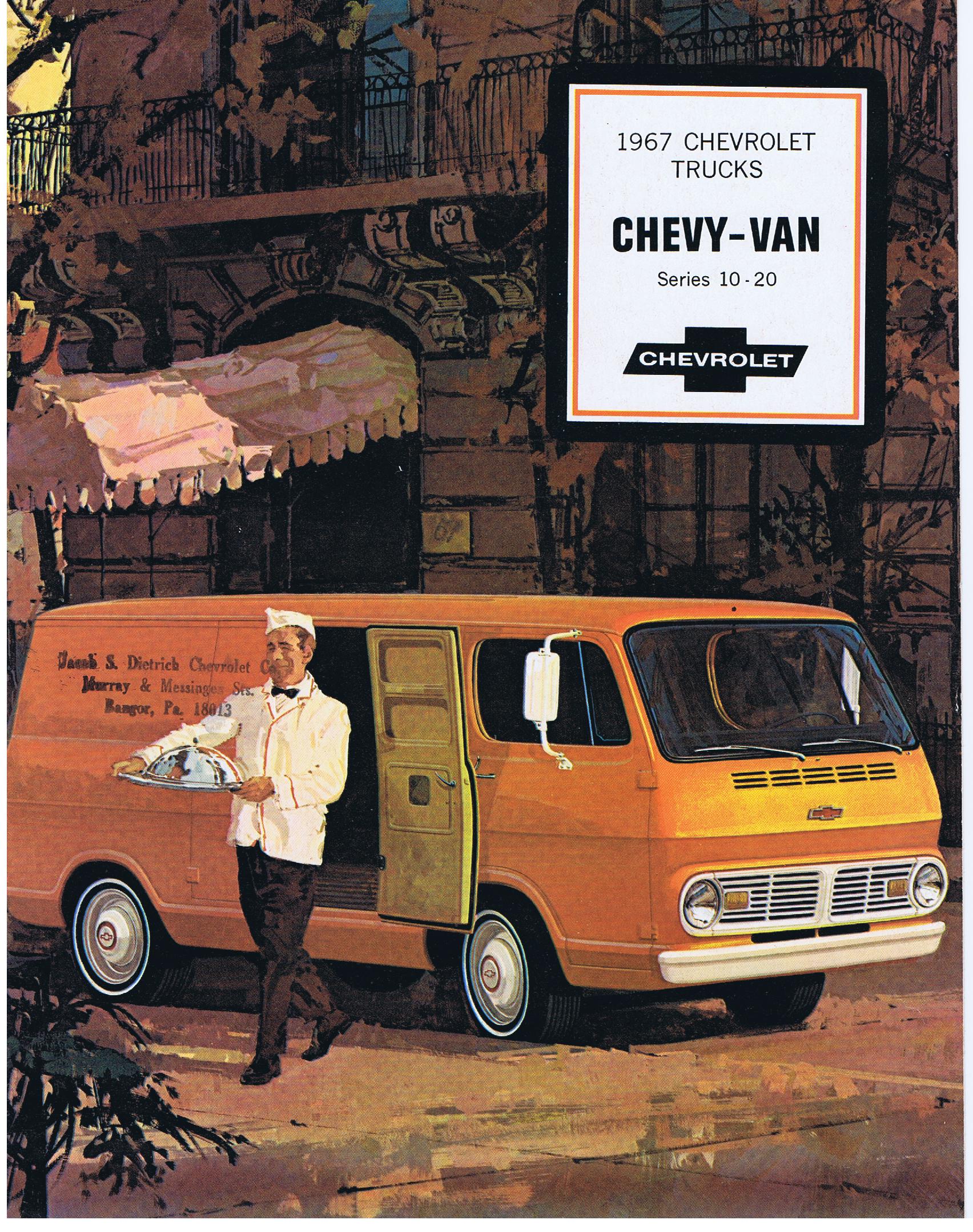 1967 Chevrolet Truck Försäljningsbroschyr Chevy Van Series 10-20