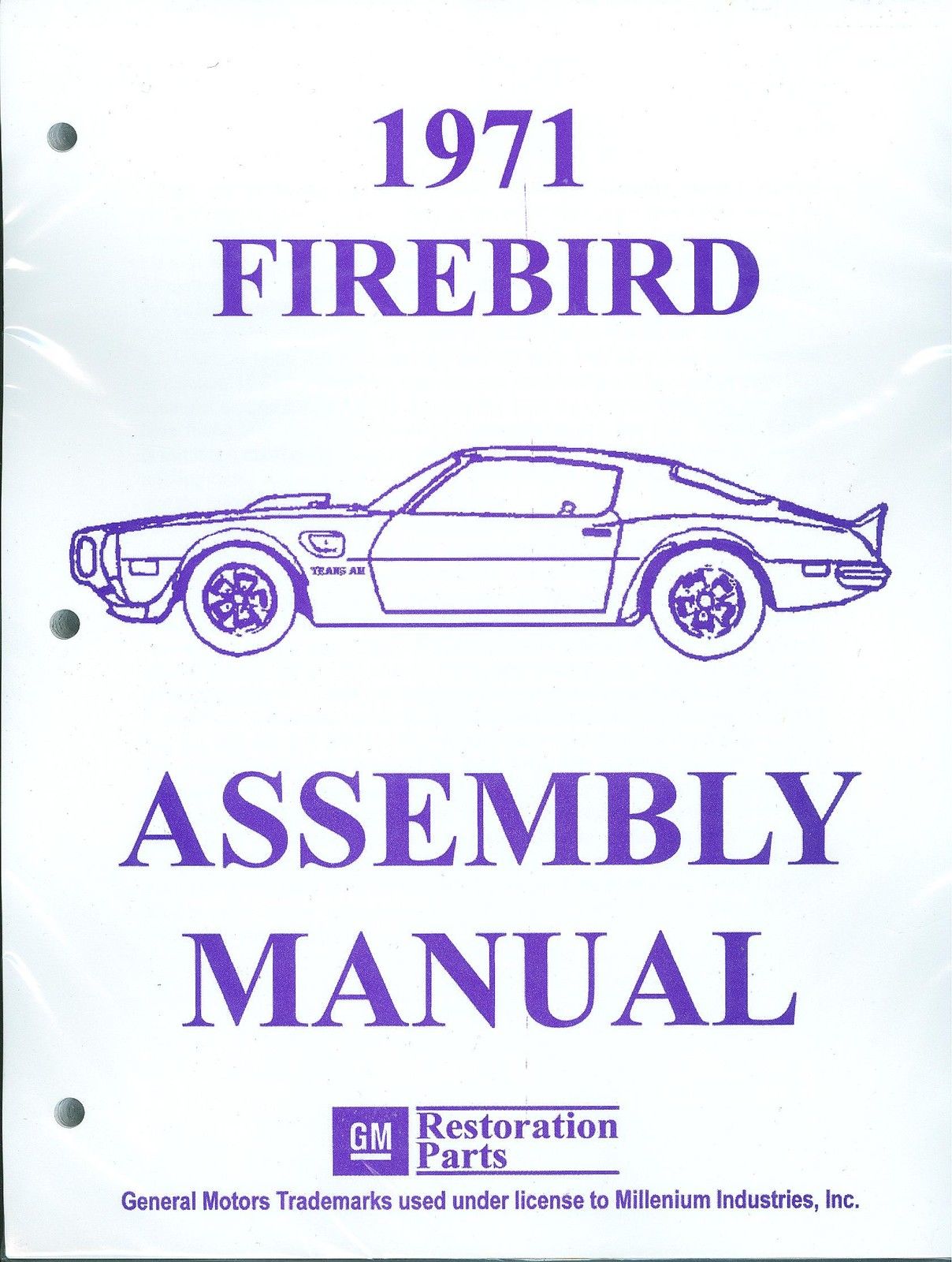 1971 Pontiac Firebird Assembly Manual