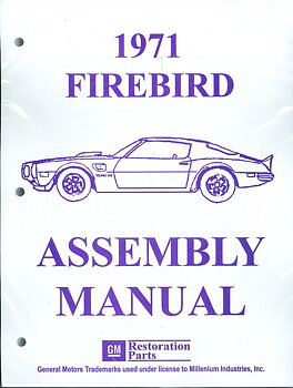 1971 Pontiac Firebird Assembly Manual