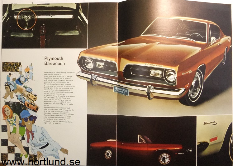 1969 Plymouth Valiant och Barracuda broschyr svensk - 2