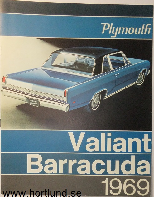 1969 Plymouth Valiant och Barracuda broschyr svensk