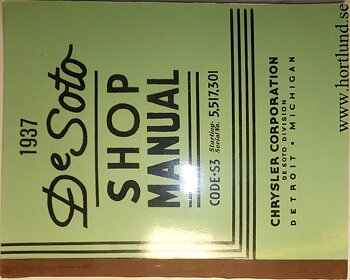 1937 De Soto Shop Manual