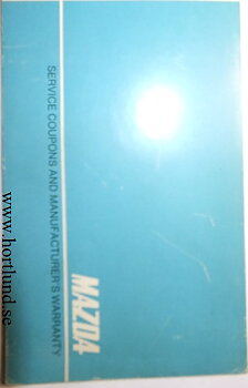 1974 Mazda Service Coupons and Manufacturer's Warranty