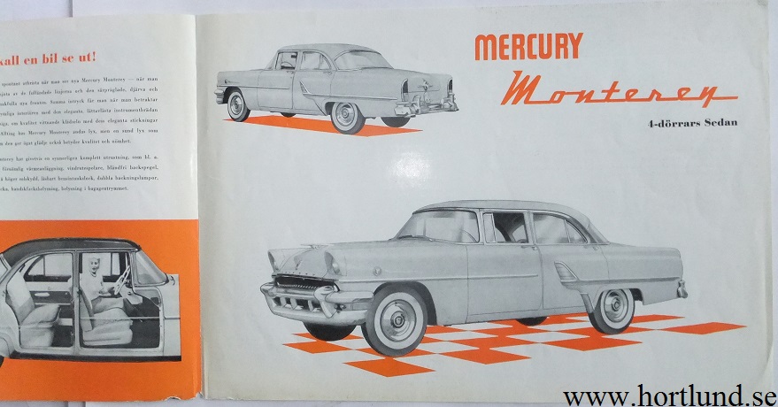 1955 Mercury Monterey svensk broschyr - 2