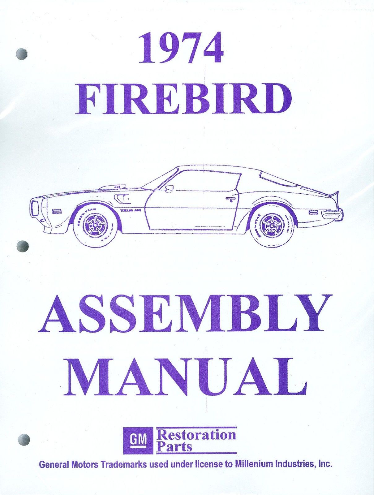 1974 Pontiac Firebird Assembly Manual