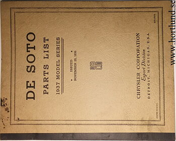 1937 De Soto Parts List
