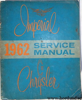 1962 Chrysler och Imperial Service Manual original