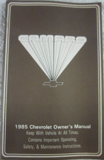 1985 Chevrolet Camaro Owner's Manual