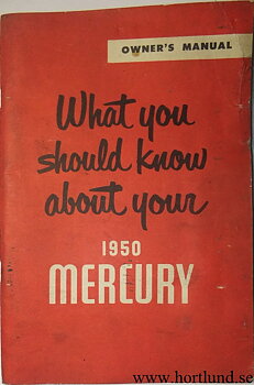 1950 Mercury Owners Manual original