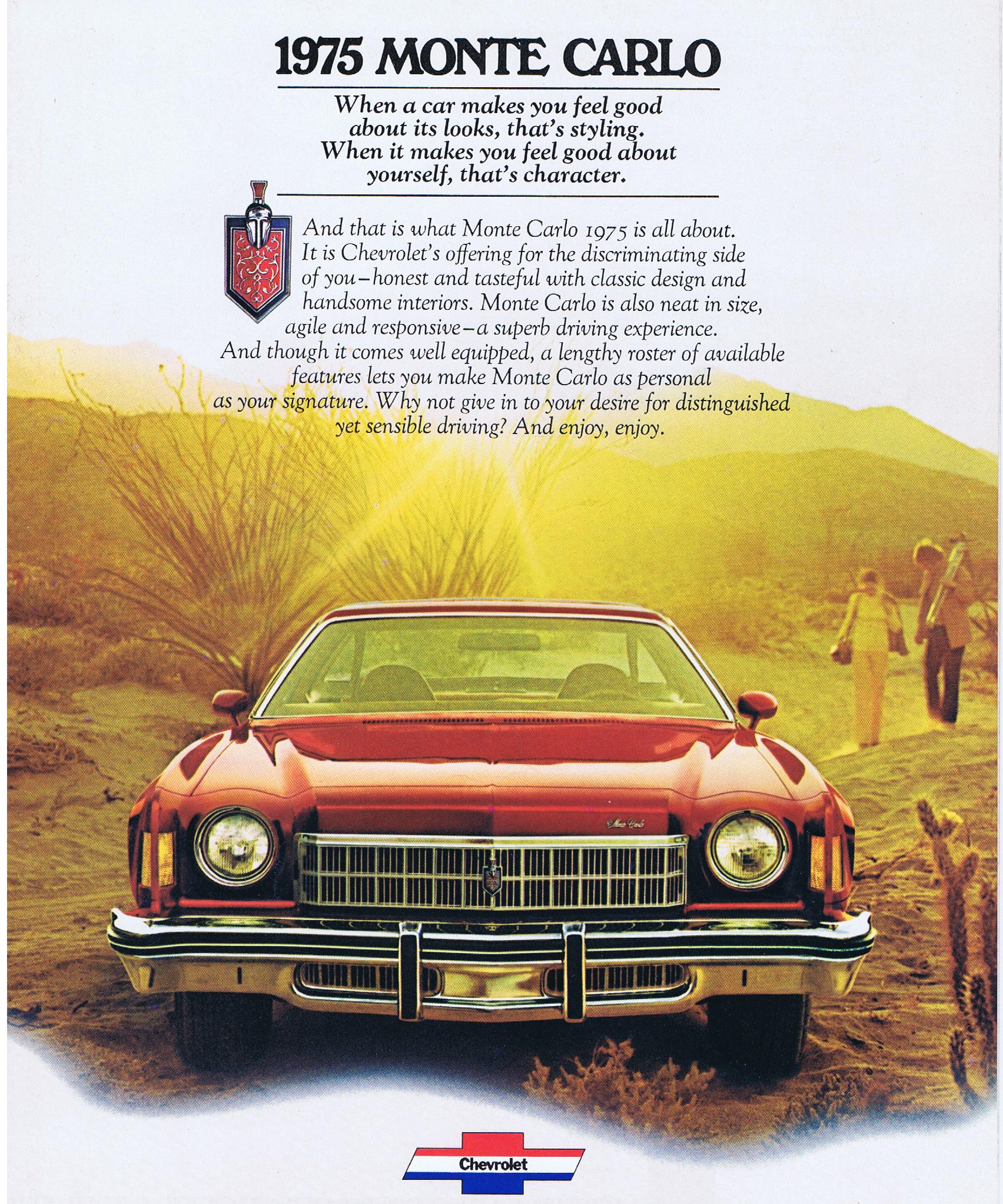 1975 Chevrolet Monte Carlo Broschyr