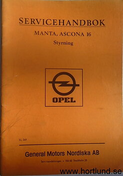 1971 Opel Manta & Ascona 16 Servicehandbok Styrning