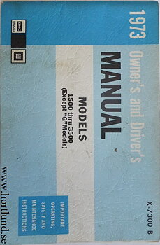 1973 GMC 1500-3500 Truck Owner's Manual 2:dra upplagan