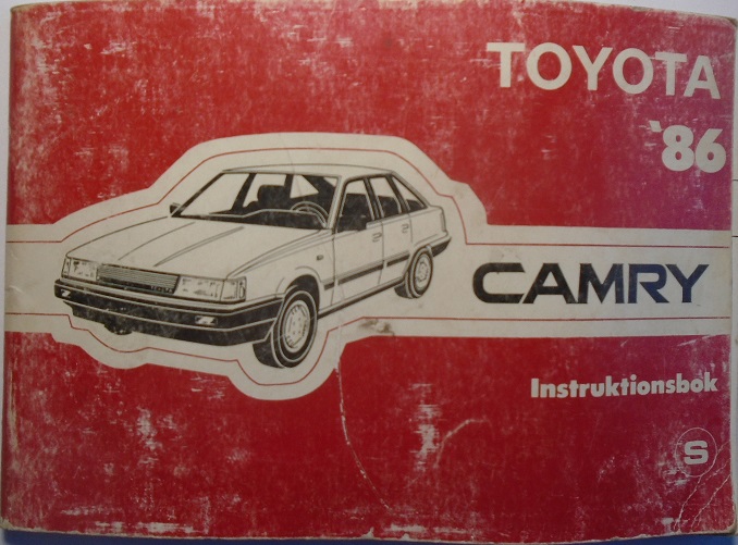 1986 Toyota Camry Instruktionsbok