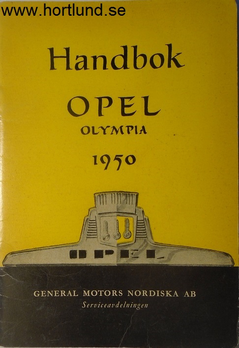 1950 Opel Olympia Handbok