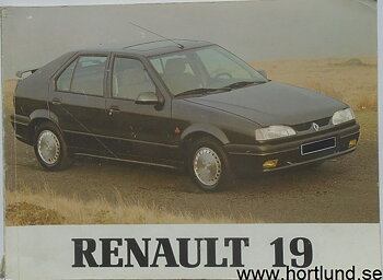 1995 Renault 19 instruktionsbok