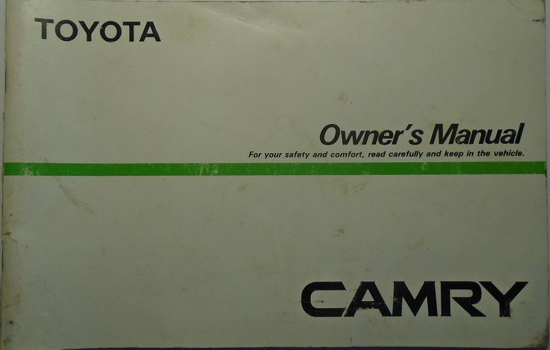 1987 Toyota Camry Owner's Manual