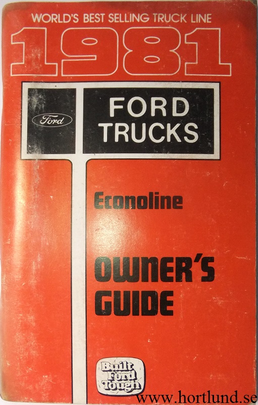 1981 Ford Econoline Van Owners Guide