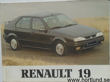 1996 Renault 19 instruktionsbok
