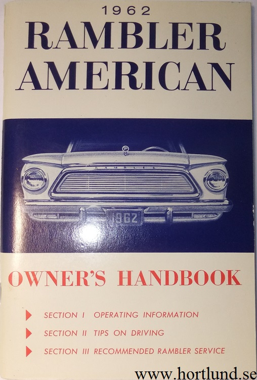 1962 Rambler American Owner's Handbook