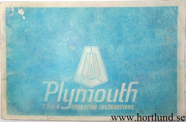 1964 Plymouth Operating Instructions