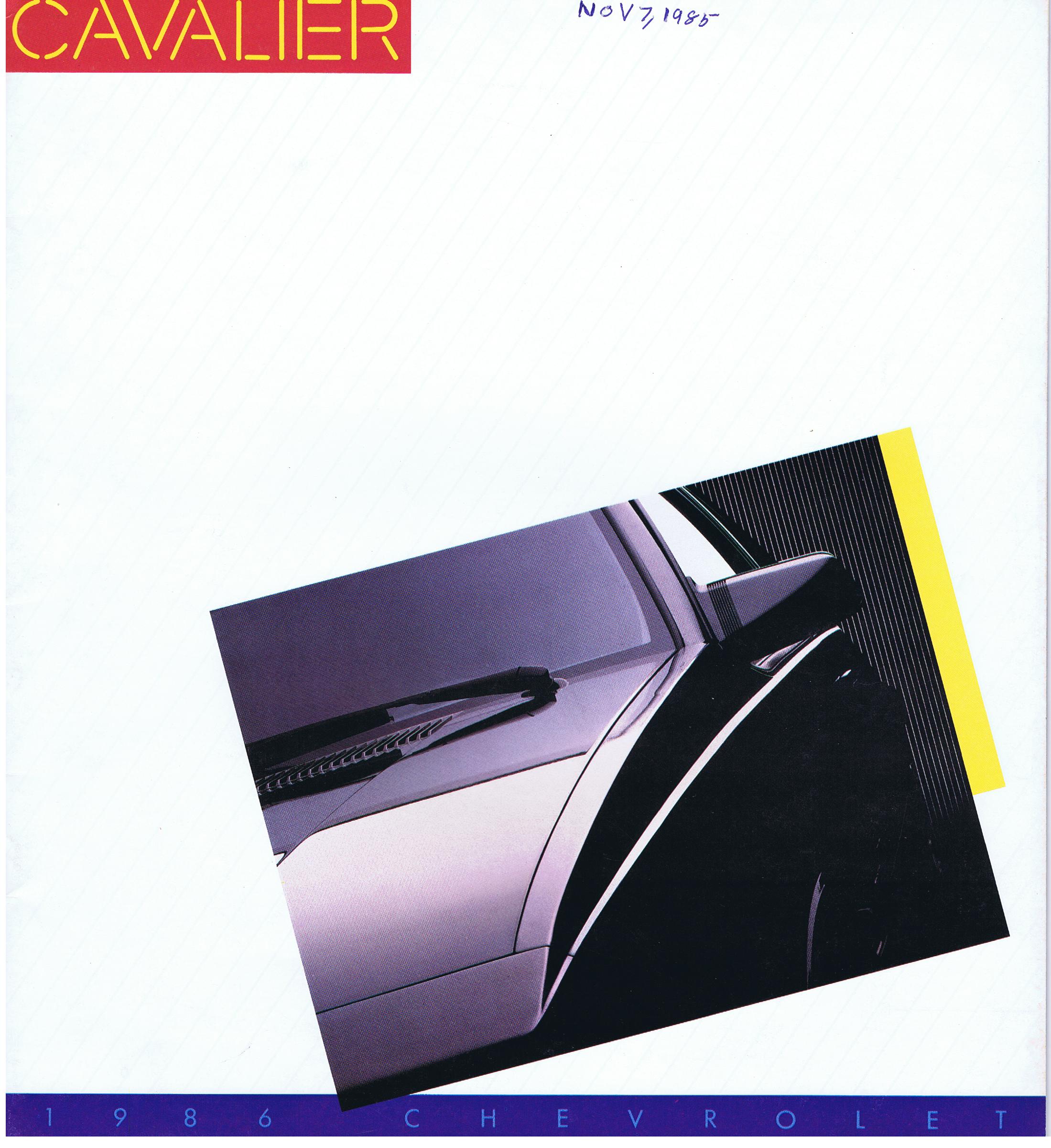1986 Chevrolet Cavalier Broschyr