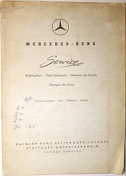 1956 1957 Mercedes-Benz Tidbok 170 180 190 219 220 300 SL 