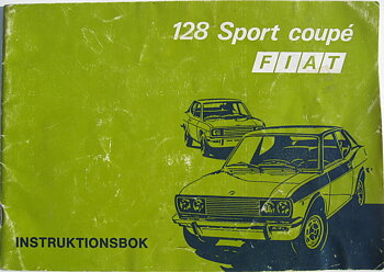 1975 Fiat 128 Sport coupé Instruktionsbok