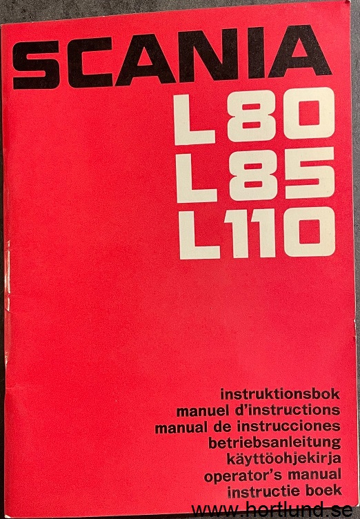 1969 Scania L 80, L 85, L 110 Instruktionsbok
